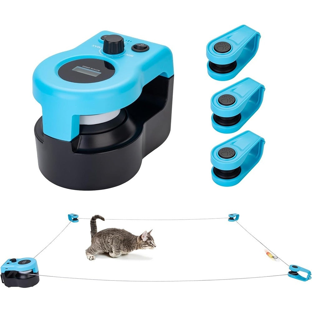 Interactive indoor cat toy with engaging feather & remote control