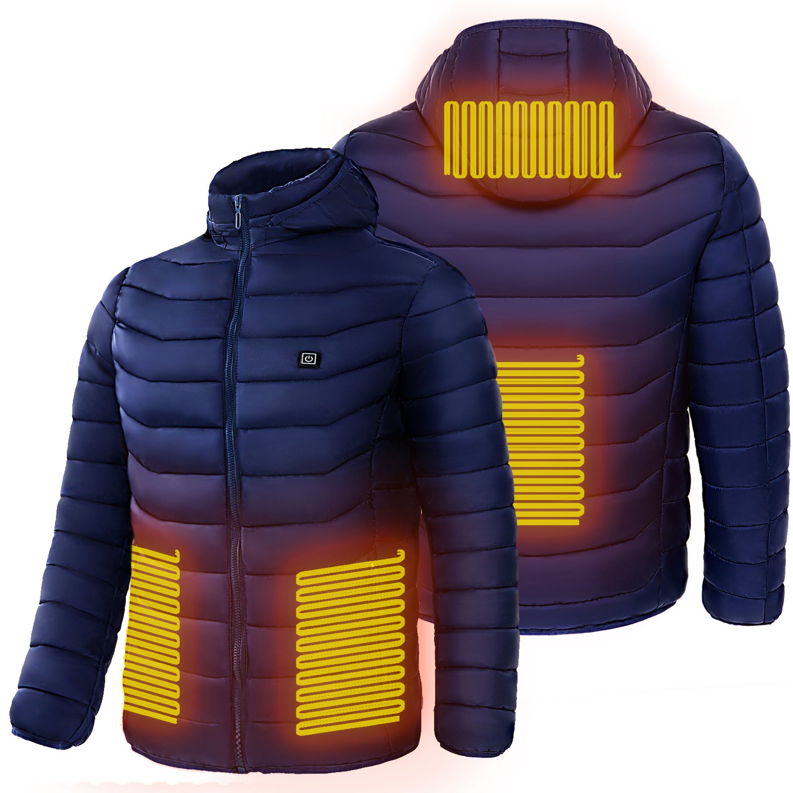 Mens Heated Puffer Jacket With 9 Heating areas