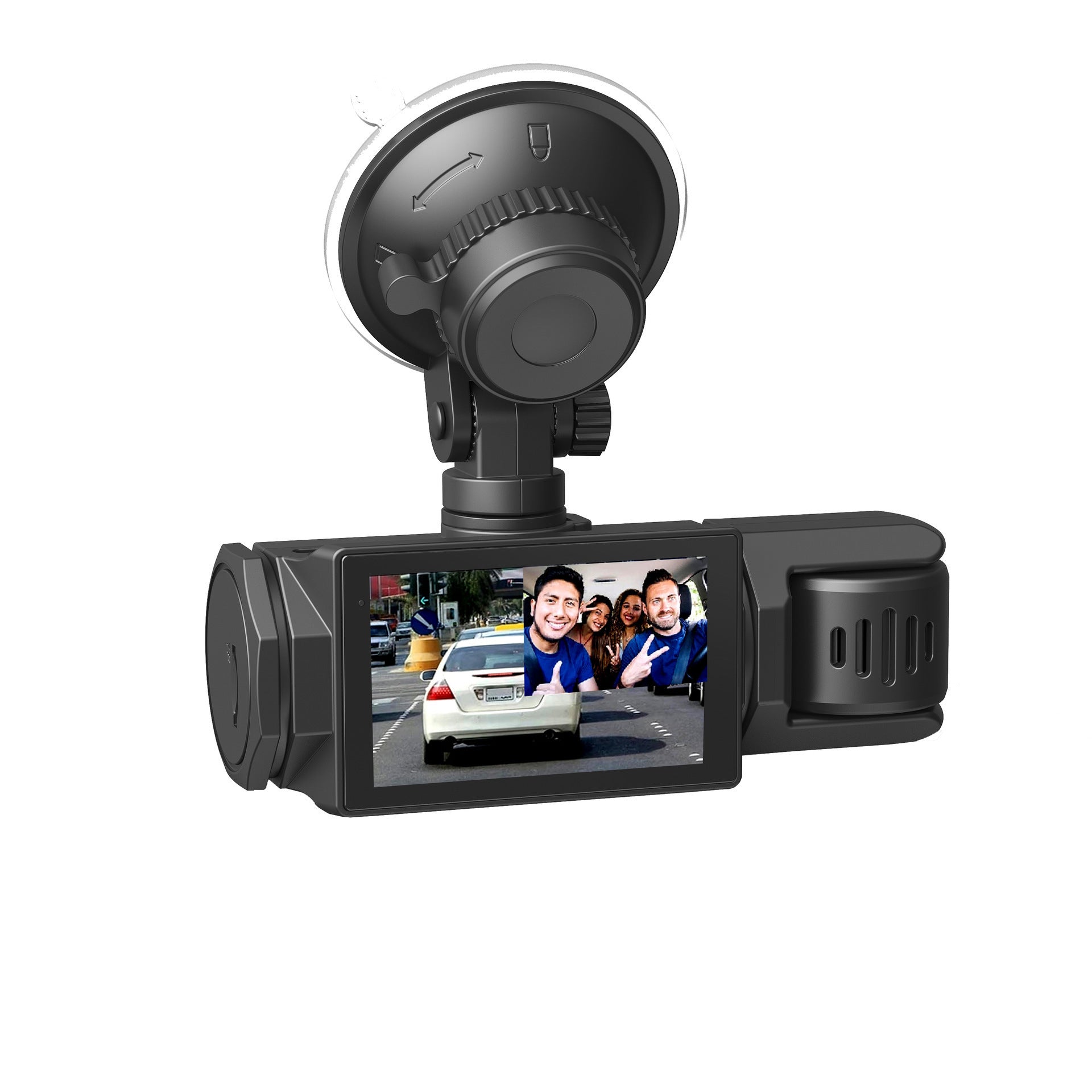 HD 1080p DVR Camera With 3 Lens & Reversing Image Compatible With Mobile Phone WIFI Car