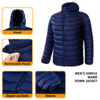 Mens Heated Puffer Jacket With 9 Heating areas