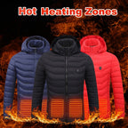 Mens Heated Puffer Jacket With 9 Heating areas