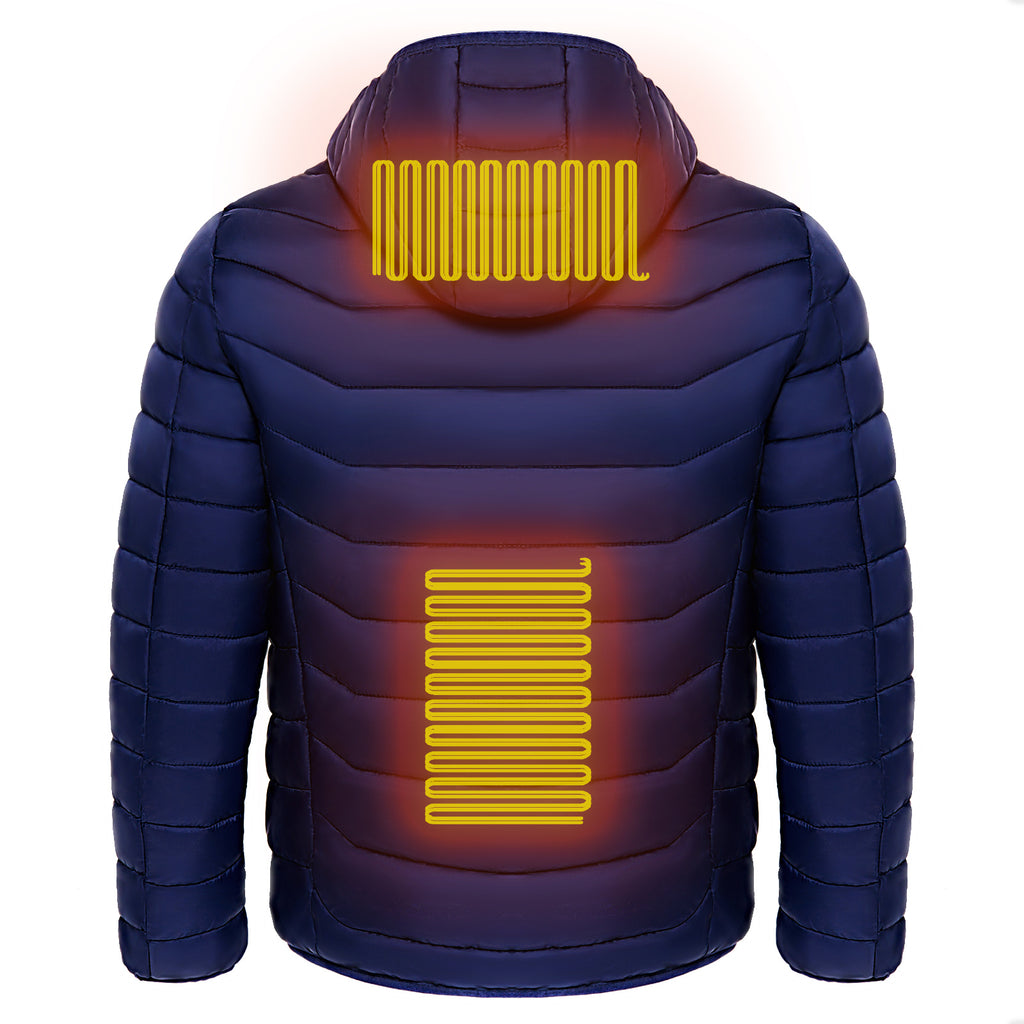 Mens Heated Puffer Jacket With 9 Heating areas