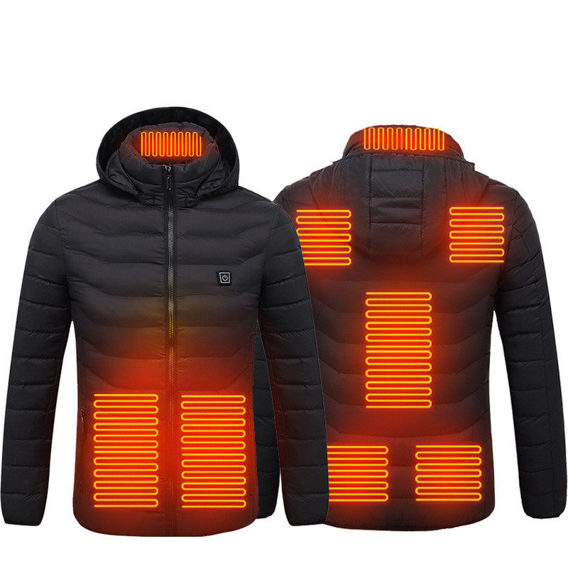 Mens Heated Puffer Jacket With 9 Heating areas