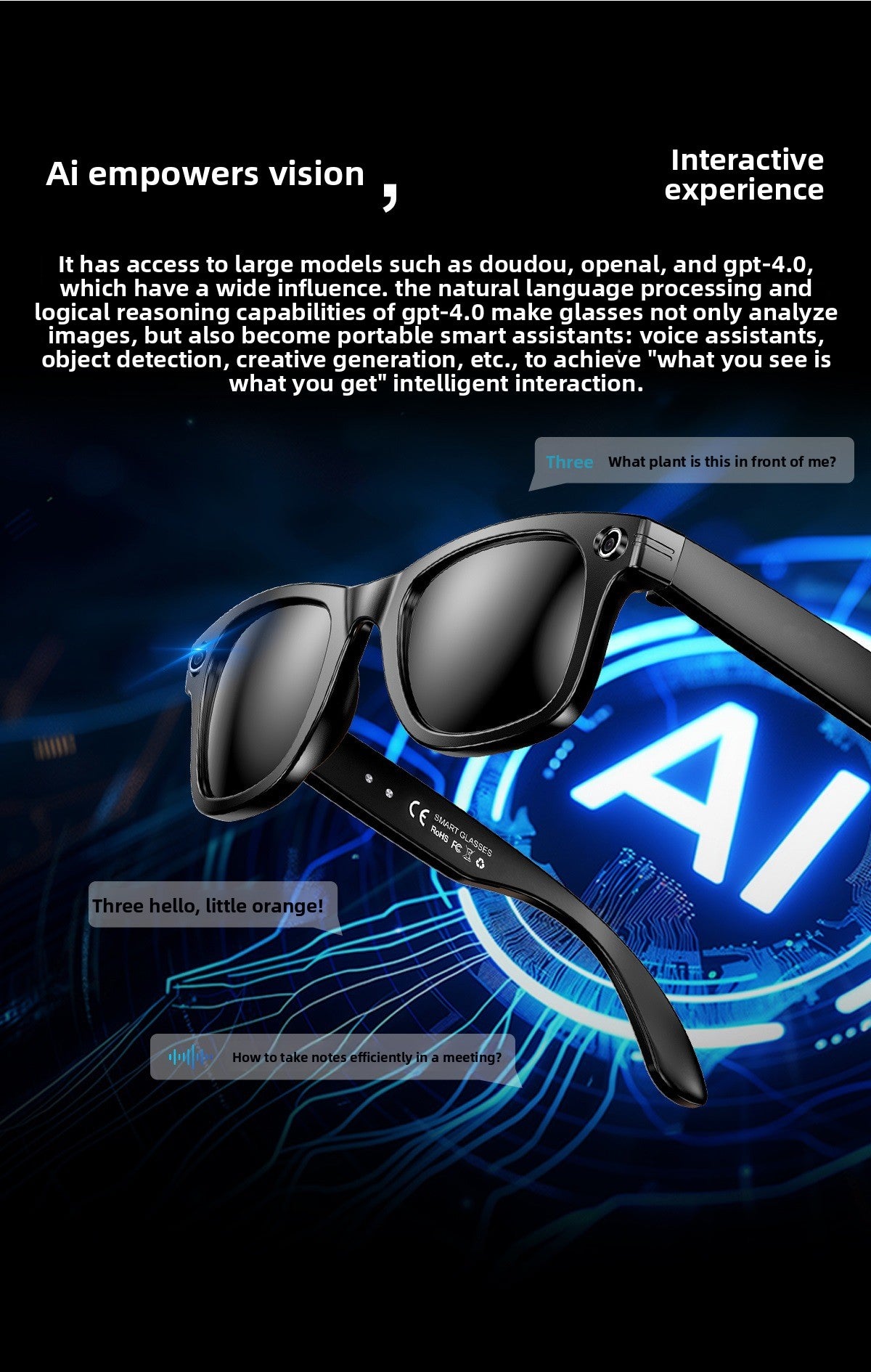 VisionX Smart AI Camera Glasses