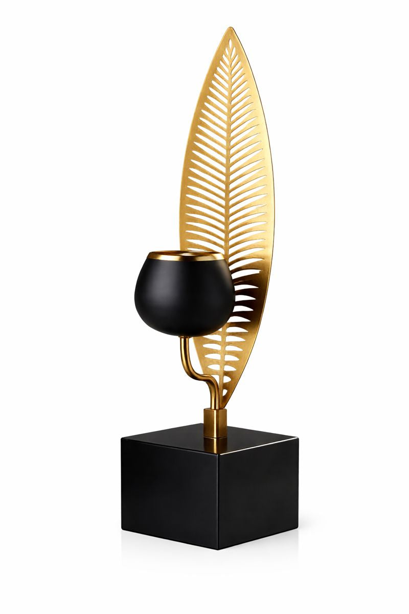 Aurelia™ Golden Leaf Candle Holder Set