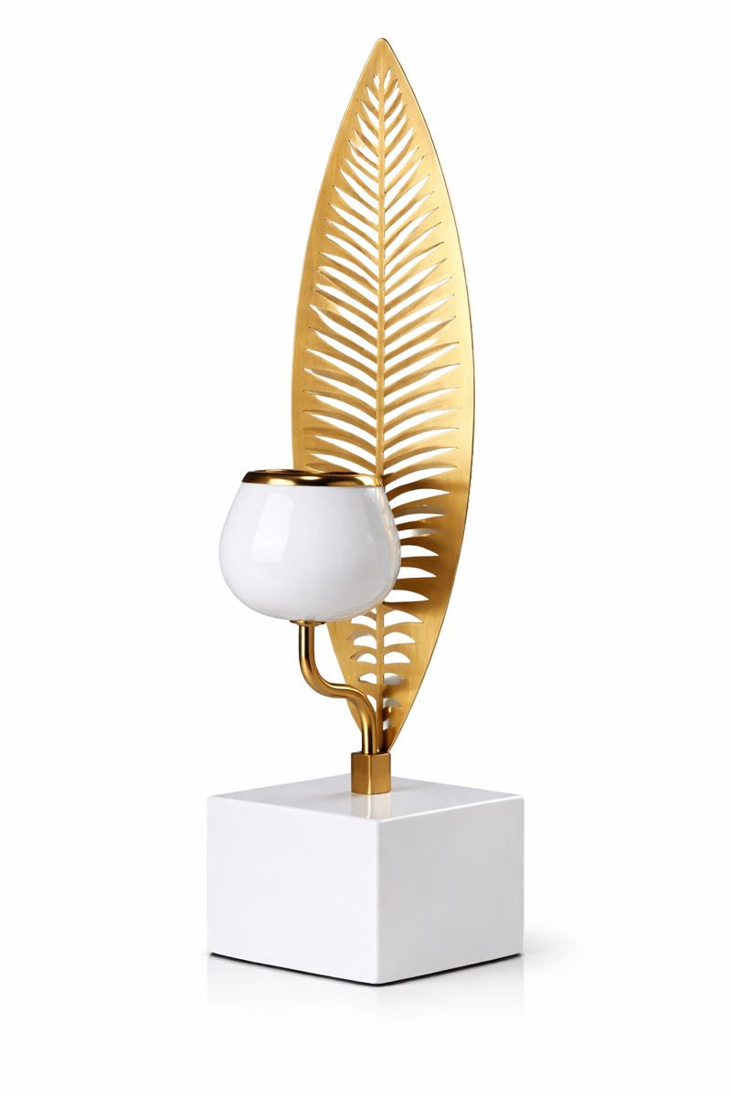 Aurelia™ Golden Leaf Candle Holder Set