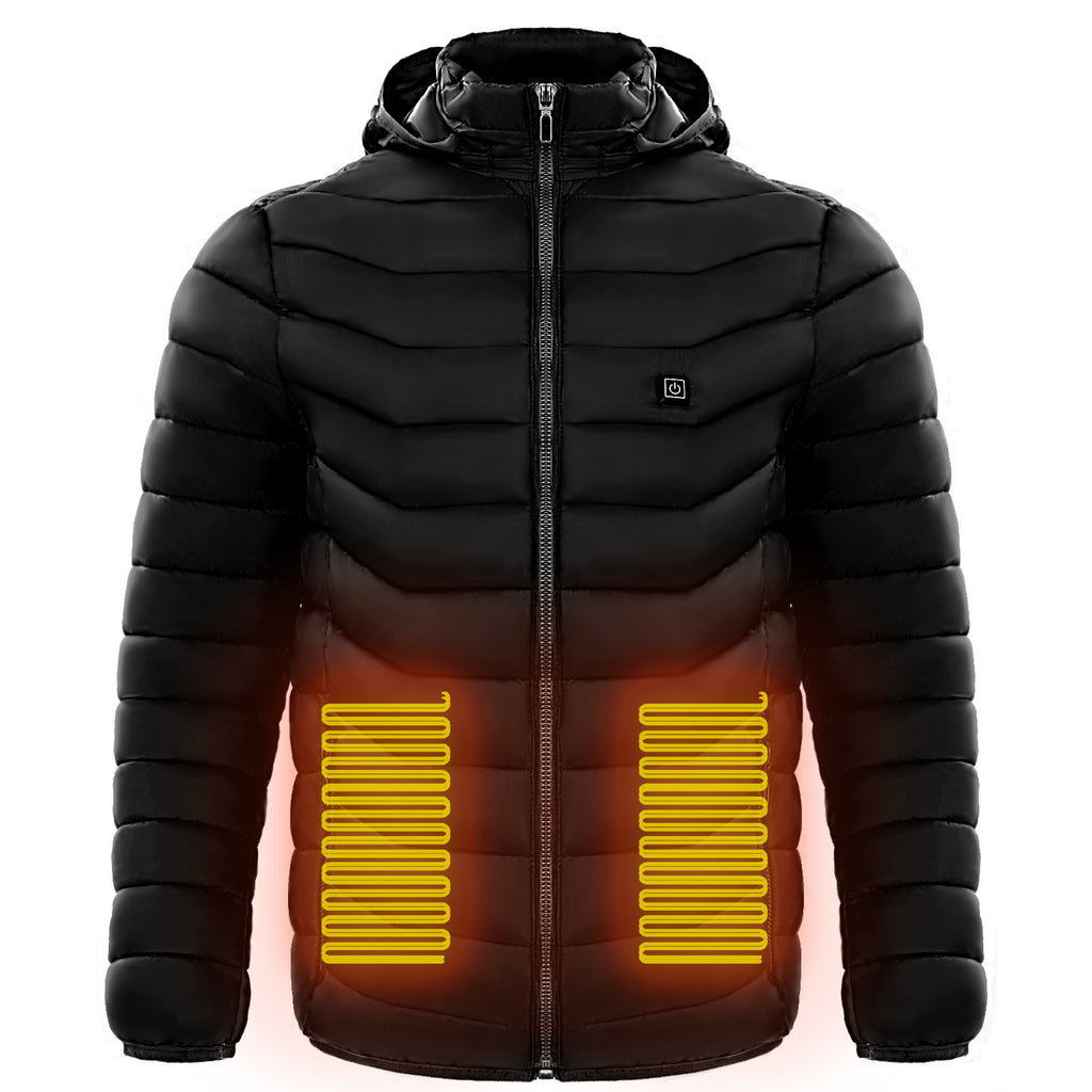 Mens Heated Puffer Jacket With 9 Heating areas