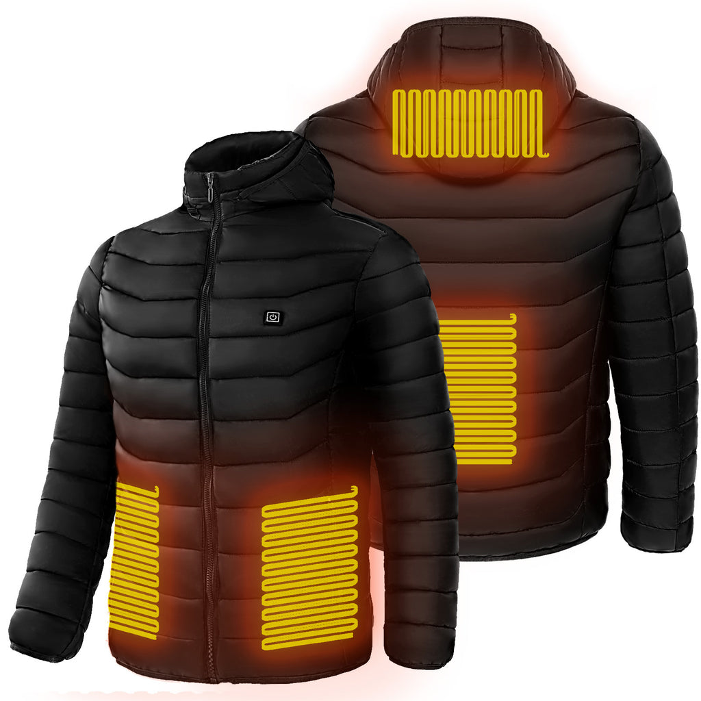 Mens Heated Puffer Jacket With 9 Heating areas