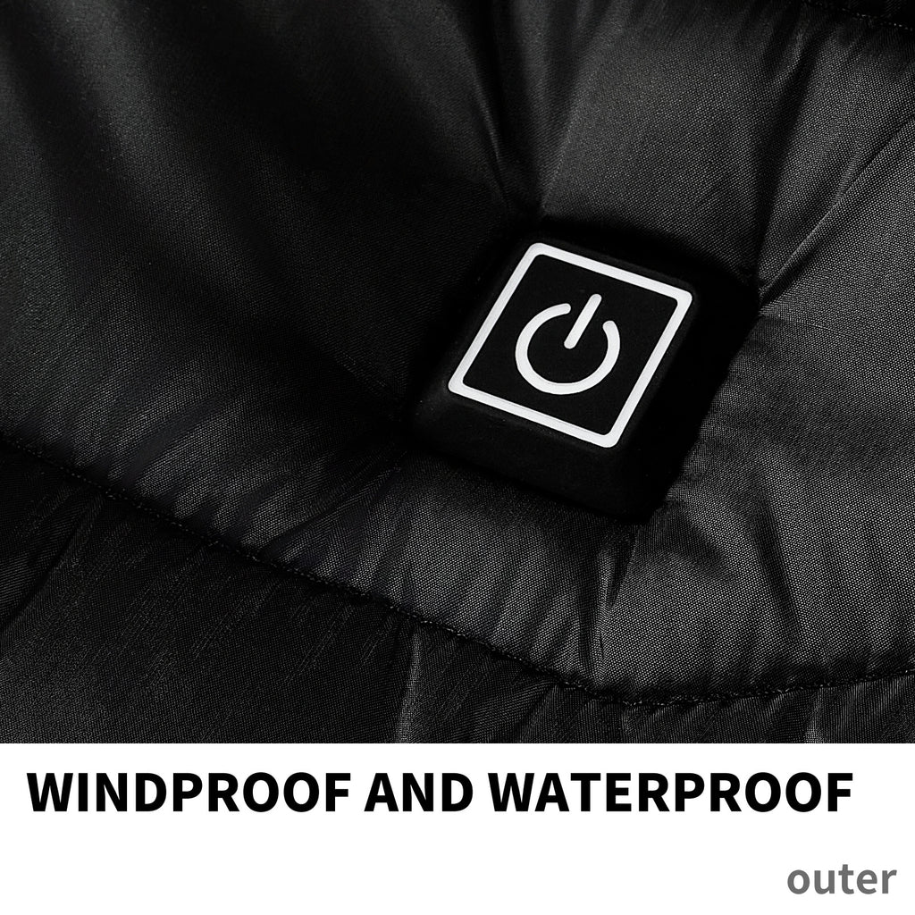 Mens Heated Puffer Jacket With 9 Heating areas