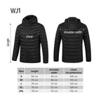 Mens Heated Puffer Jacket With 9 Heating areas